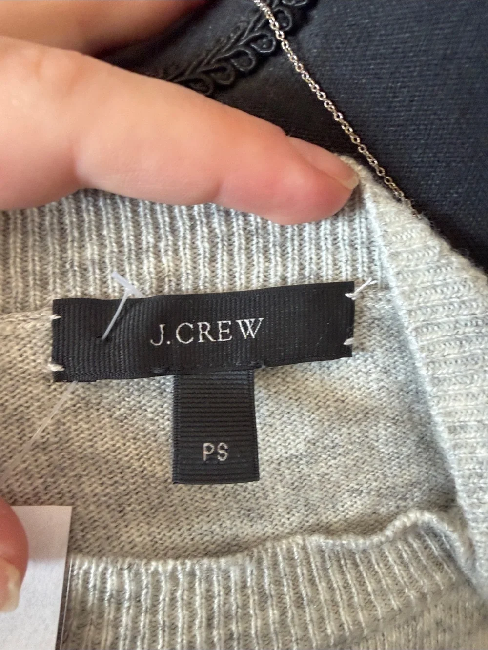 J. Crew Light Gray Knit Crewneck Sweater